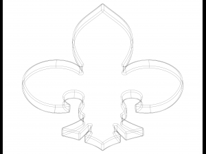 Scout Symbol Stencil 3D Print Model