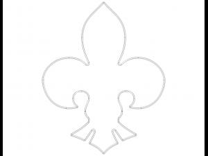 Scout Symbol Stencil 3D Print Model