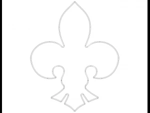 Scout Symbol Stencil 3D Print Model