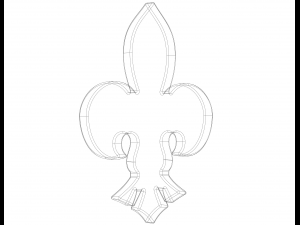 Scout Symbol Stencil 3D Print Model