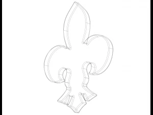 Scout Symbol Stencil 3D Print Model