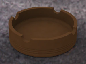 Asbak Rokok Plastik Model Cetak 3D