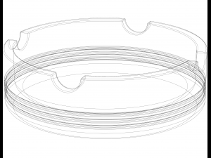 Plastic Cigarette Ashtray 3D Baskı Modeli