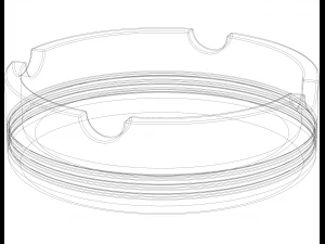 Plastic Cigarette Ashtray 3D Print Model