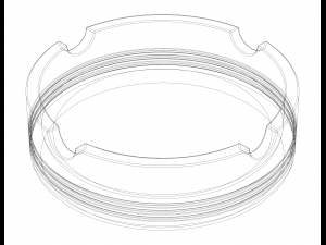 Plastic Cigarette Ashtray 3D Baskı Modeli