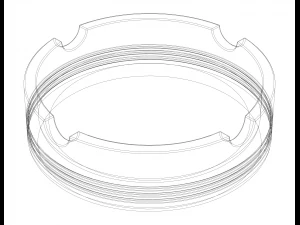 Plastic Cigarette Ashtray 3D Print Model