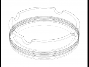 Plastic Cigarette Ashtray 3D Baskı Modeli