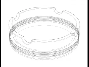 Plastic Cigarette Ashtray 3D Print Model