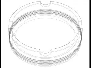 Plastic Cigarette Ashtray 3D Print Model