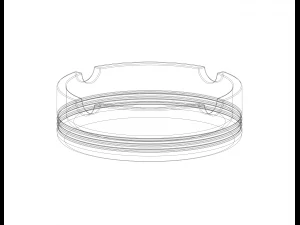 Plastic Cigarette Ashtray 3D Print Model