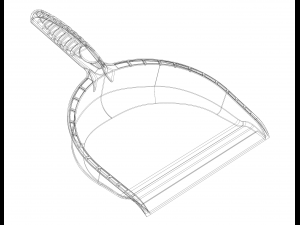 Open Clean Plastic Dustpan 3D प्रिंट मॉडल