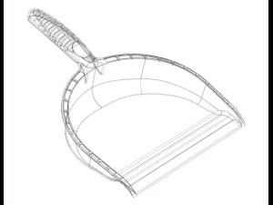 Open Clean Plastic Dustpan 3D Print Model