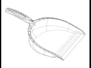 Open Clean Plastic Dustpan 3D Print Model