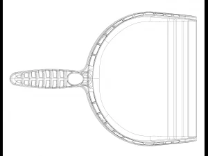 Open Clean Plastic Dustpan 3D Print Model