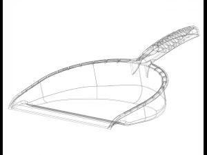 Open Clean Plastic Dustpan 3D Print Model