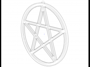 Plastic Pendant Star 3D Принт Модель