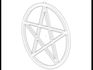 Plastic Pendant Star 3D Print Model