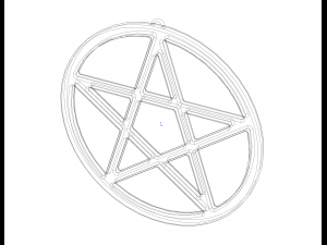 Plastic Pendant Star 3D Принт Модель