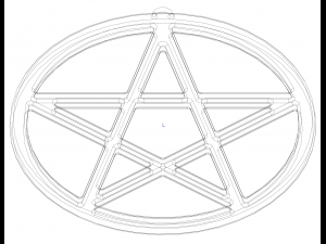 Plastic Pendant Star 3D Принт Модель