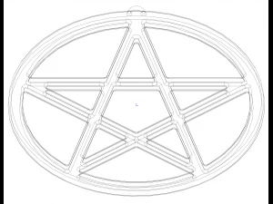 Plastic Pendant Star 3D Print Model