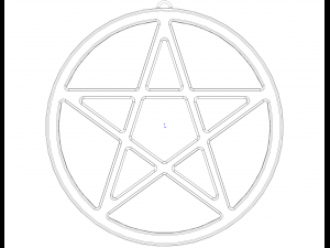 Plastic Pendant Star 3D Принт Модель
