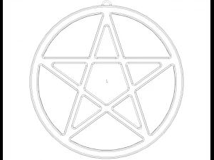 Plastic Pendant Star 3D Print Model