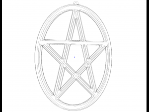 Plastic Pendant Star 3D Принт Модель