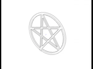 Plastic Pendant Star 3D Print Model