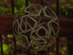 Wireframe Shape Geometric Finale Ball 3D Print Model