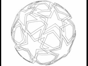 Wireframe Shape Geometric Finale Ball 3D Baskı Modeli