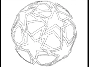 Wireframe Shape Geometric Finale Ball 3D Print Model