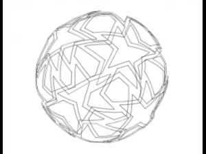 Wireframe Shape Geometric Finale Ball 3D Print Model