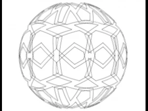 Wireframe Shape Geometric Finale Ball 3D Print Model