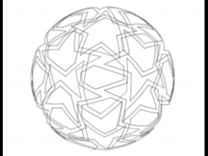 Wireframe Shape Geometric Finale Ball 3D Baskı Modeli