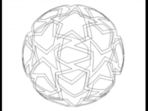 Wireframe Shape Geometric Finale Ball 3D Print Model