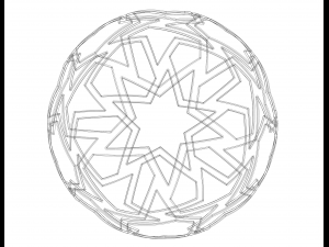 Wireframe Shape Geometric Finale Ball 3D Baskı Modeli