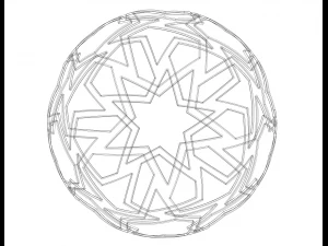 Wireframe Shape Geometric Finale Ball 3D Print Model