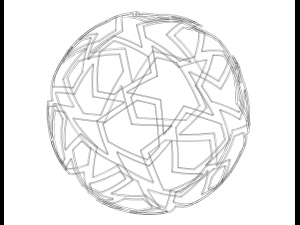 Wireframe Shape Geometric Finale Ball 3D Baskı Modeli