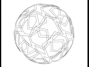 Wireframe Shape Geometric Finale Ball 3D Print Model