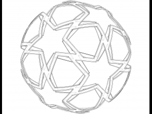Wireframe Shape Geometric Finale Ball 3D Baskı Modeli
