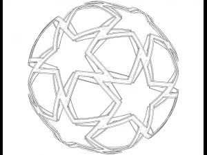 Wireframe Shape Geometric Finale Ball 3D Print Model