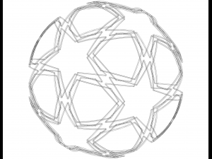 Wireframe Shape Geometric Finale Ball 3D Baskı Modeli