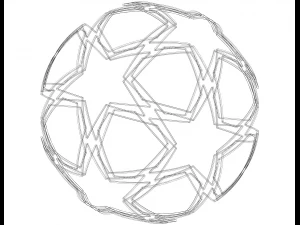 Wireframe Shape Geometric Finale Ball 3D Print Model
