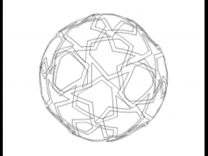 Wireframe Shape Geometric Finale Ball 3D Baskı Modeli