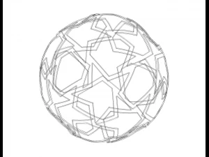 Wireframe Shape Geometric Finale Ball 3D Print Model