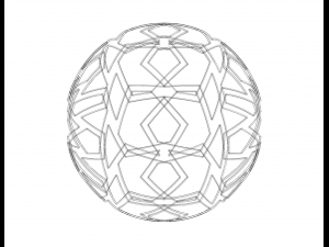 Wireframe Shape Geometric Finale Ball 3D Baskı Modeli
