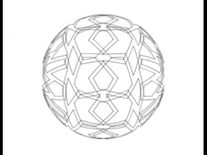 Wireframe Shape Geometric Finale Ball 3D Print Model