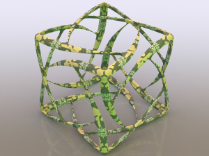 Wireframe Shape Geometric Complex Cube Modèles 3D en vedette