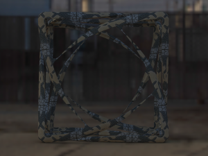Wireframe Shape Geometric Complex Cube Modèles 3D en vedette