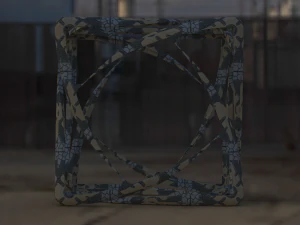 Wireframe Shape Geometric Complex Cube 3D Print Model